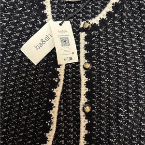 ba&sh Black Textured Cardigan